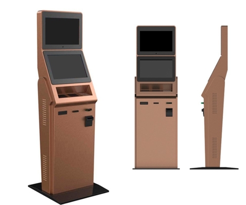 Dwuekranowy wielofunkcyjny kiosk ze skanerem kodów kreskowych do bankomatu
