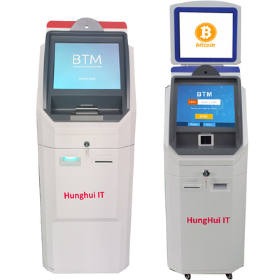 Pojemnościowy ekran dotykowy Bitcoin ATM Cash Kiosk z depozytem / dyspenserem gotówkowym