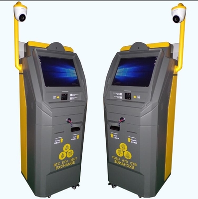 Stojąca maszyna do płatności Bitcoin ATM z kamerą nadzoru