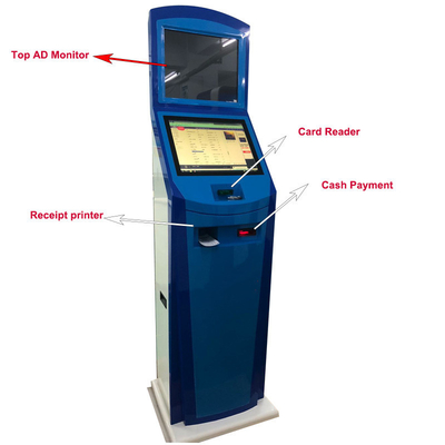 Kiosk z kartą SIM Akceptacja gotówki i bankomatu z kioskiem wydającym karty KYC