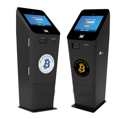 Pojemnościowy bank dotykowy Bitcoin ATM Kiosk z terminalem płatniczym akceptującym wpłaty gotówkowe